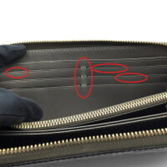 LOUIS VUITTON Zippy Wallet Champagne Metalize Grey Long Vernis - Picture 8 of 16